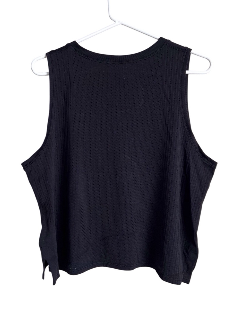 Lululemon Black Train To Be Tank Top Crop Mesh Neutral Workout Running Gym Sz 12 - Picture 3 of 8